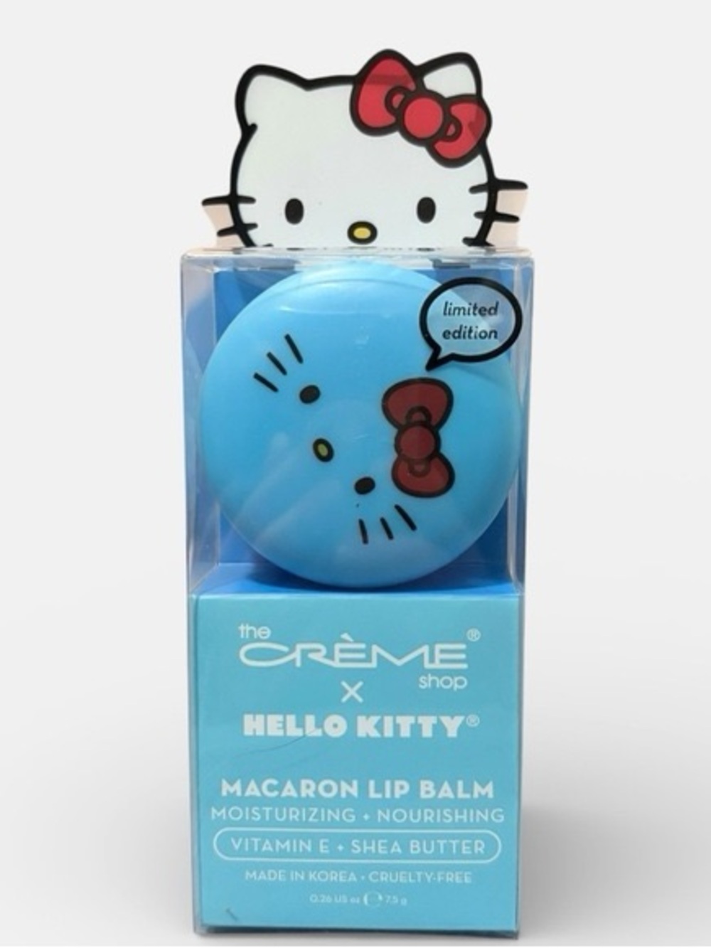 The Crème Shop Hello Kitty Blue Macaron Lip Balm